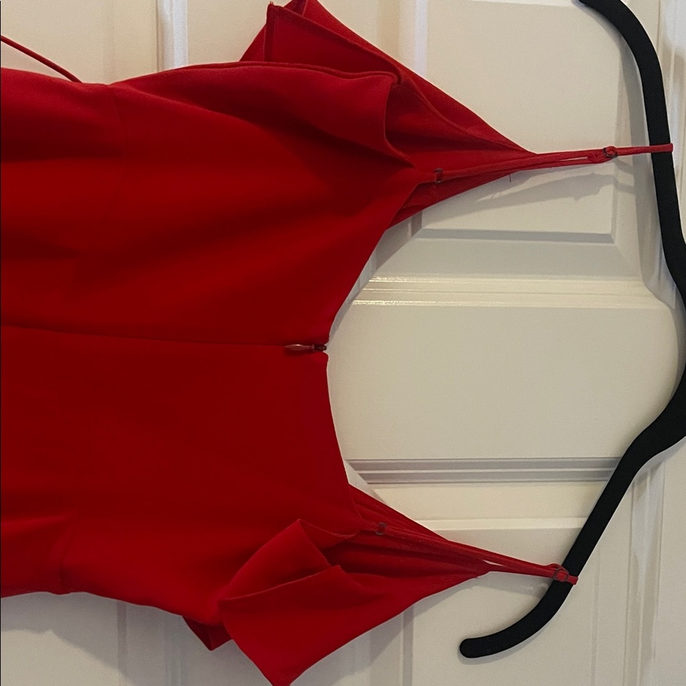 bebe Red Ruffle Mini Dress - Picture 6 of 6